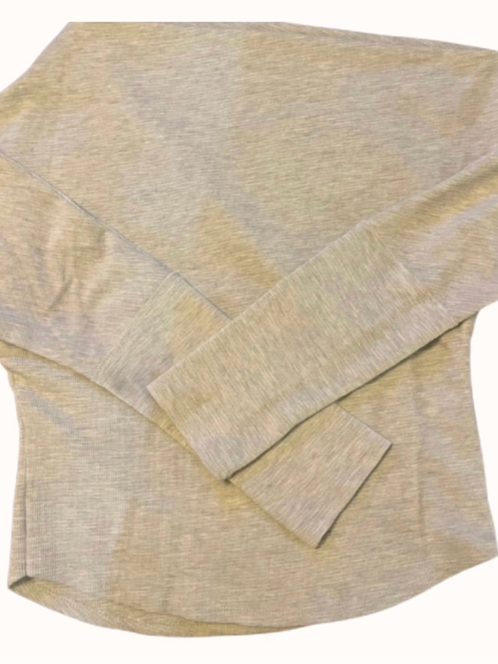 Free People Light Gray Off Shoulder Long Sleeve Top